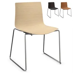 Arper CATIFA 46 0378 Schale Eiche | Kufengestell | Konfigurator