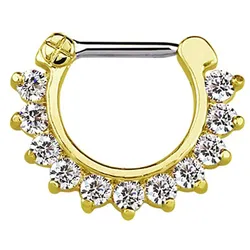Nasenpiercing ADELIA ́S "Piercing  Nasenpiercing", Damen, gold, Silber 925 (Sterlingsilber), modisch, Piercings, mit 316l Stahlstab als Verschluss Clicker