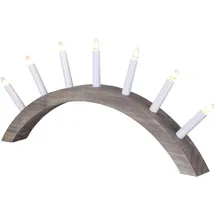 Star Trading LED Kerzen, Kerzenleuchter Aura 7-flammig Holz, natur, ca.29 cm x 62 cm Stimmungsbeleuchtung
