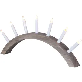 Star Trading LED Kerzen, Kerzenleuchter Aura 7-flammig Holz, natur, ca.29 cm x 62 cm Stimmungsbeleuchtung