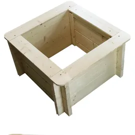 TIMBELA Hochbeet 58 x 58 x 35 cm Beige