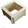 TIMBELA Hochbeet 58 x 58 x 35 cm Beige