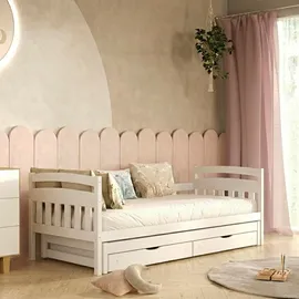 OEM Kinderbett Tosia 90 x 190 cm Kiefer massiv weiß