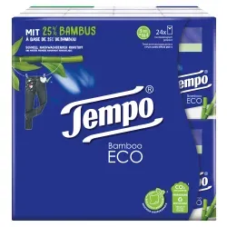Tempo Taschentücher Softpack Bamboo Eco, 3-lagig 830510 , 1 Packung = 24 x 9 Tücher