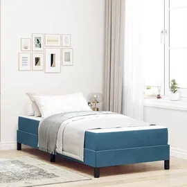 vidaXL Boxspringbett 100 x 200 cm Dunkelblau