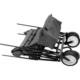 vidaXL Bollerwagen klappbar grau
