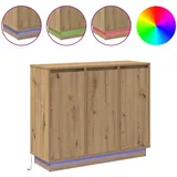 vidaXL LED-Sideboard 90 x 75 x 32 cm Braun