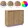 vidaXL LED-Sideboard 90 x 75 x 32 cm Braun
