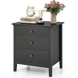 Costway Nachtschrank 60 x 45 x 66 cm Schwarz