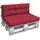 Beautissu Palettenkissen 120 x 80 x 15 cm rot 1 St.