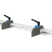 SCHMIDT systemprofile Längenanschlag C 2m Aluminium-Profil Säge-Anschlag 1m-1m Mitte Maßband Stahl 2x Ablängklappe