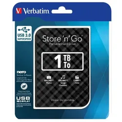 1St. VERBATIM FESTPLATTE 1TB USB 3 Festplatte 1TB USB 3.0 6.35cm (2.5) sw