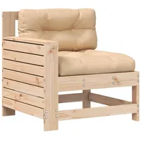 vidaXL Gartensofa mit Armlehne und Kissen Massivholz Kiefer