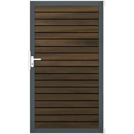 GROJA Solid Rhombus Universal Einzeltor mit Anthrazitrahmen auf Maß walnuss_co_extrudiert