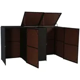 Proregal Mülltonnenverkleidung 110 x 195 x 66 cm braun