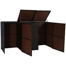 Proregal Mülltonnenverkleidung 110 x 195 x 66 cm braun