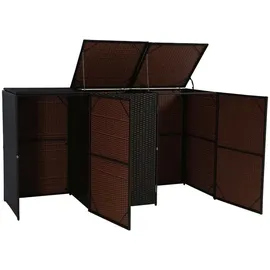 Proregal Mülltonnenverkleidung 110 x 195 x 66 cm braun