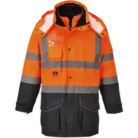 PORTWEST Warnschutzjacke 7-in-1 Kontrast Orange/navy S