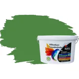 RyFo Colors Fassadenfarbe Silikonharz Fassadenfarbe Maigrün 10l, 1 L ca. 6 m2, Wasserabweisend, diffusionsfähig, schützt vor Schmutz, Algen, Pilzen grün