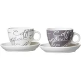 Ritzenhoff & Breker Cornello Cappuccinotasse 0,18 l Grau 4 St.