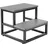 Rottogoon Tritthocker 2 Stufen Holz Metall 0 x 0 x 0 cm Grau