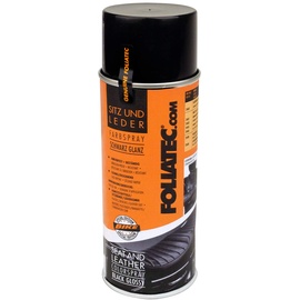 FoliaTec Sitz und Leder Farbspray schwarz glanz 400 ml) Lederpflegemittel 2403