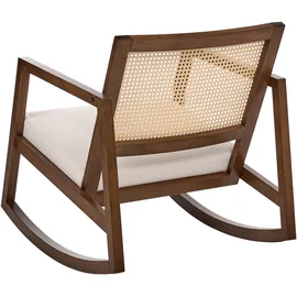 Beliani Schaukelsessel LEIDY Holz 0 x 0 x 0 cm Beige/Braun