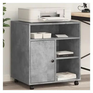 vidaXL Druckerständer mit Rollen Betongrau 60x50x67 cm