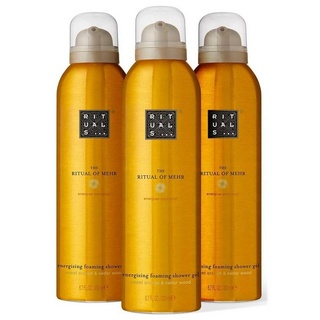 RITUALS The Ritual of Mehr Vorteilspack mit 3 x Duschschaum – Duschgel mit Süßorange und Zedernholz – süßer und belebender Duft – Value Pack 3 x 200 ml