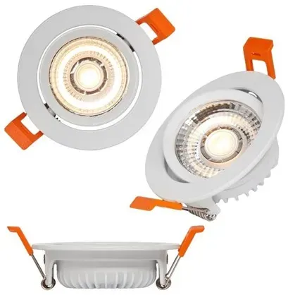 - ceiling recessed spot light - LED - 4.3 W - warm white light - 2700 K - white