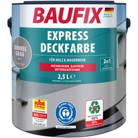 Baufix Express Deckfarbe 2.5 Liter, dunkelgrau, matt,