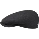 Stetson Belfast Schirmmütze Flatcap Uni einfarbig Made in EU Herren Herbst Winter anthrazit 58 cm - 58