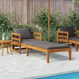vidaXL Sonnenliege 202 x 60 x 60 cm Grau