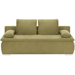 smart Schlafsofa  Leonie ¦ grün ¦ Maße (cm): B: 198 H: 92 T: 90