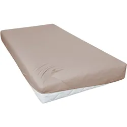 Spannbettlaken 100x200 taupe - braun - BT 100x200 cm