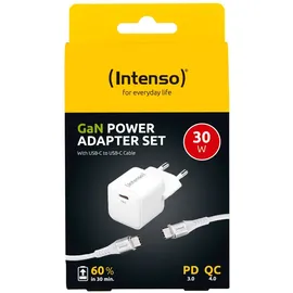 Intenso Power Adapter W30C GaN + C315C Kabel weiß