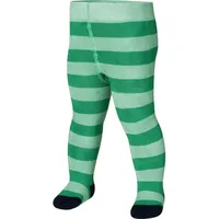 Playshoes Thermo-Strumpfhose Block-Ringel in Grün | Gr.: 50/56
