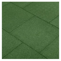 vidaXL 24x Fallschutzfliese Fallschutzmatte Spielplatz Sicherheit Gummiplatte Spielplatzmatte Sicherheitsmatte Gummi 50 X 50 X 3 Cm Grün