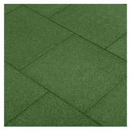 vidaXL 24x Fallschutzfliese Fallschutzmatte Spielplatz Sicherheit Gummiplatte Spielplatzmatte Sicherheitsmatte Gummi 50 X 50 X 3 Cm Grün