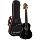 Ortega Guitars Konzert Ukulele Akustisch – Onyx Series – Inklusive Gigbag – Fichte, Mahagoni, Schwarz (RUOX-CC)