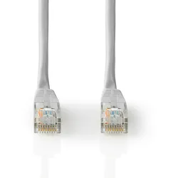 Nedis CAT5e-Netzwerkkabel - U/UTP - RJ45 Stecker - RJ45 Stecker - 10.0 m - Rund - PVC - Grau - Aufhänger