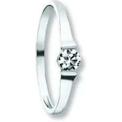 Goldring ONE ELEMENT "Zirkonia Ring aus 333 Weißgold" Gr. 55, silber, Fingerringe, Damen, 55,mit Zirkonia, Weißgold 333, Damen Gold Schmuck