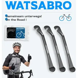 luxuskollektion Fahrrad Reifenheber Metall 3 Stück Werkzeug schwarz