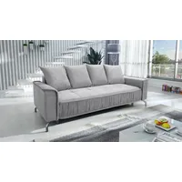 Schlafsofa Sofa 3-Sitzer FLORENCE Stoff Bubble Grau