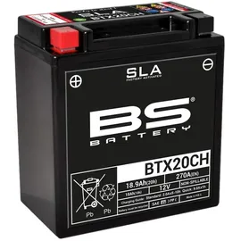 BS Battery BTX20CH AGM SLA Motorrad Batterie, Schwarz