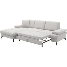 sit&more Eckcouch Polyester mit Bettfunktion 3-Sitzer Grau