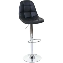Mendler 2er-Set Barhocker HWC-A67, Barstuhl Tresenhocker ~ schwarz, Kunstleder