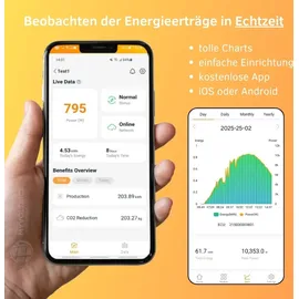 myvoltaics MyBasic Balkonkraftwerk 880+ Watt – Premium transparent Variante