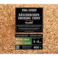 PINI 800 g Räucherchips Buche und Erle gemischt 4-6