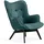 Konsimo Sessel Glori Velours 78 x 94 x 88 cm Blau